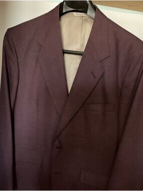 Stafford Men's Burgundy Suit Jacket